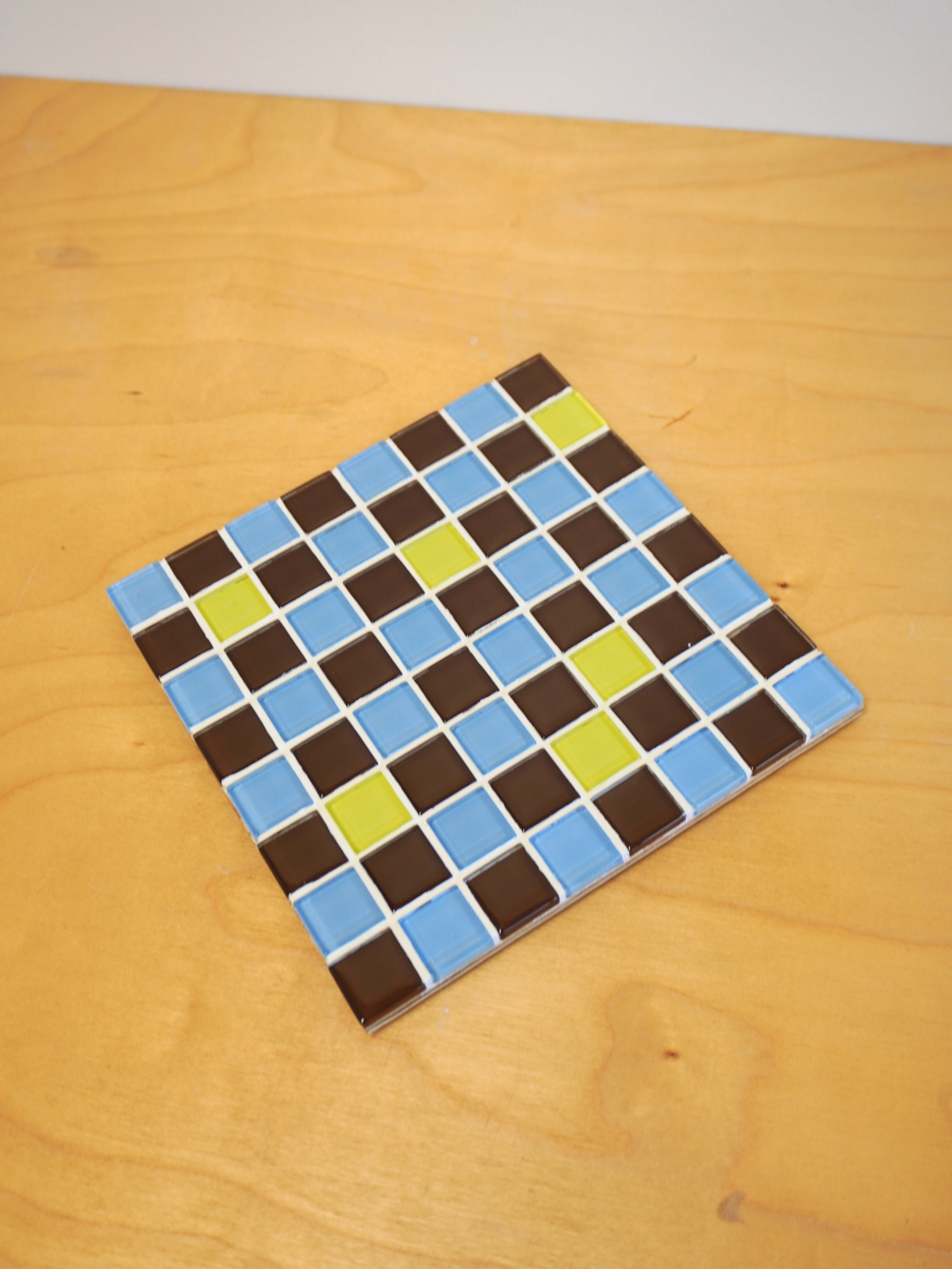glass tiled chessboard