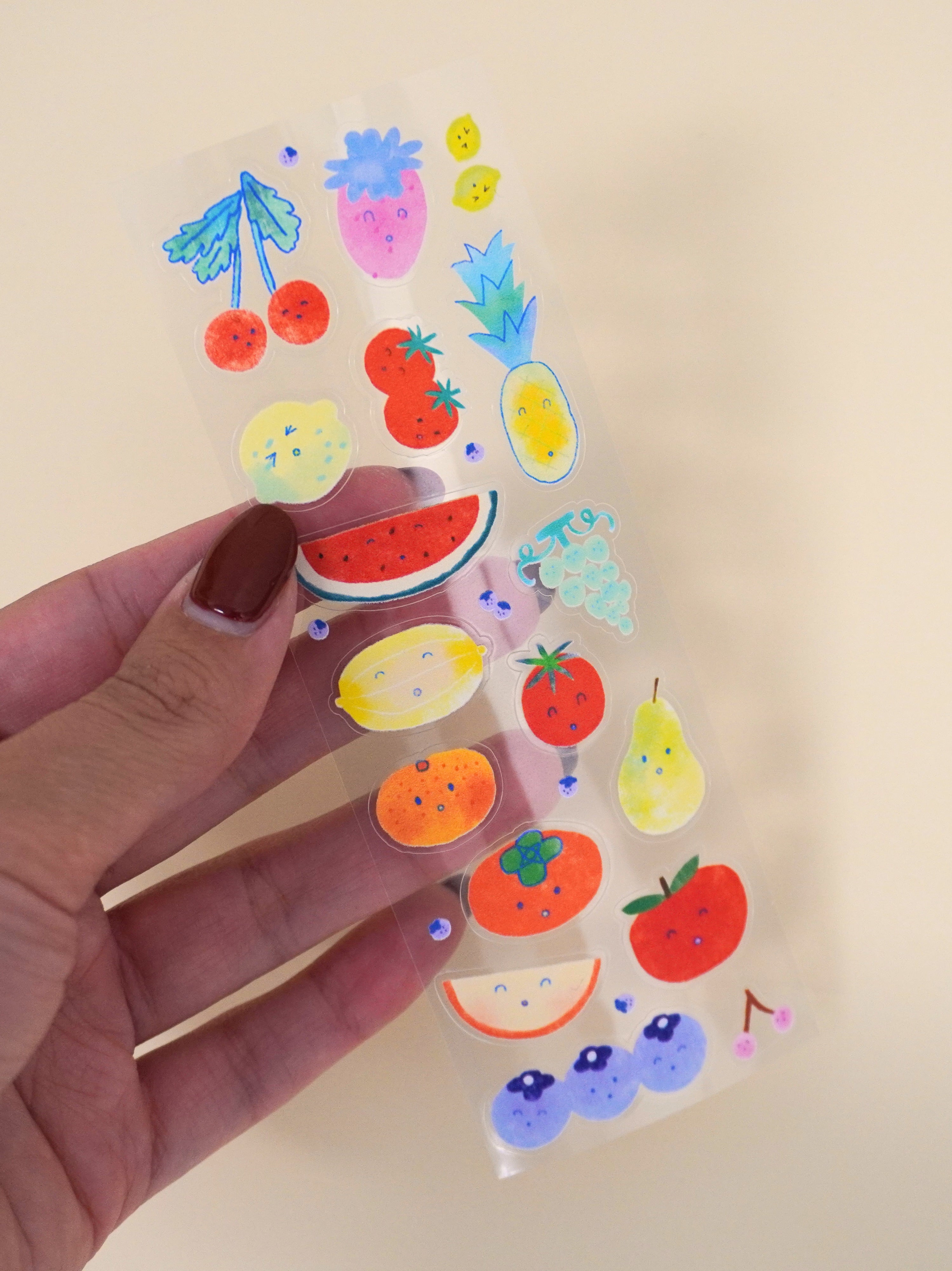 fruit sticker sheet
