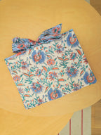 padded laptop sleeve - blue floral