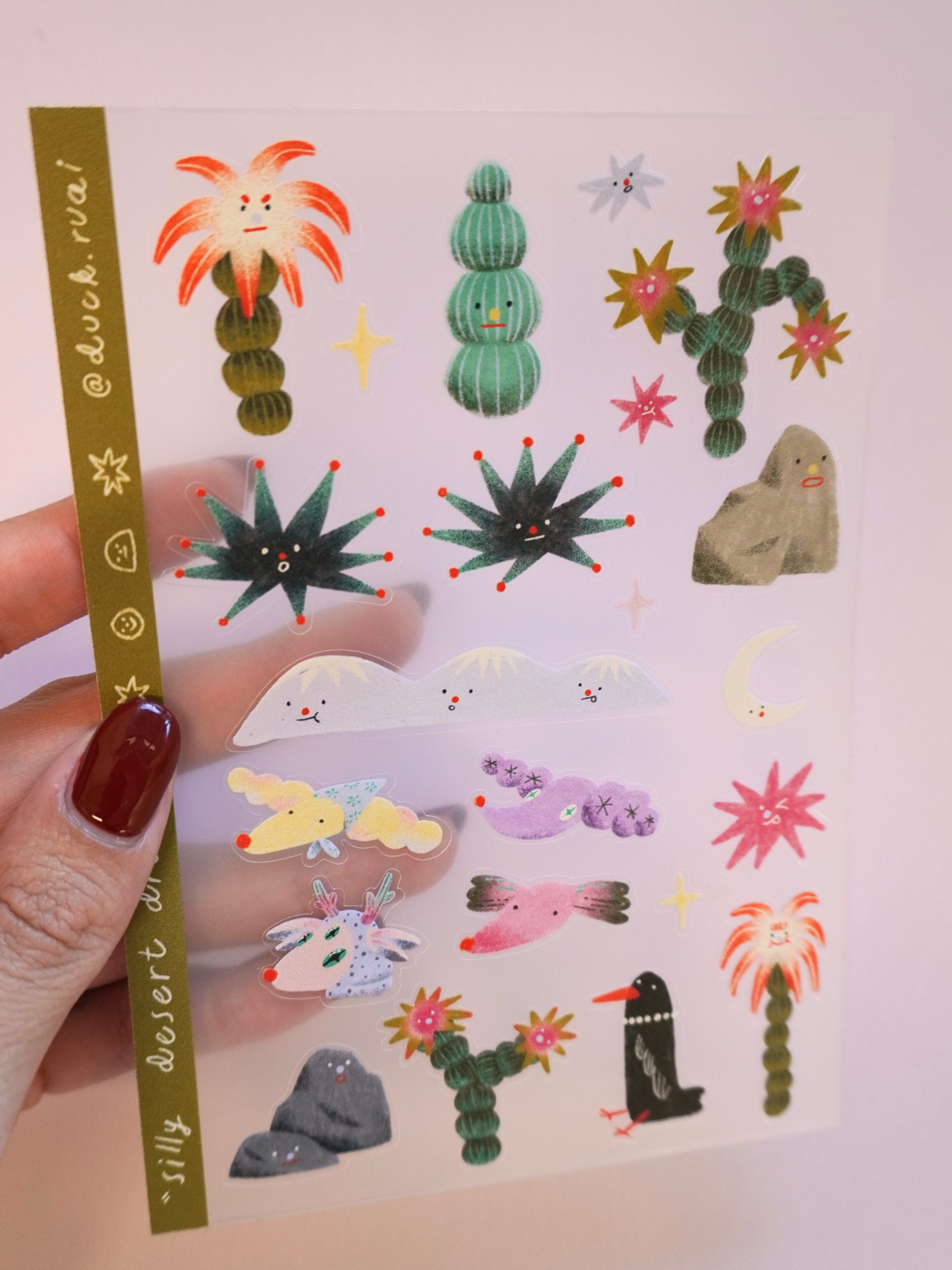 silly desert dream sticker sheet