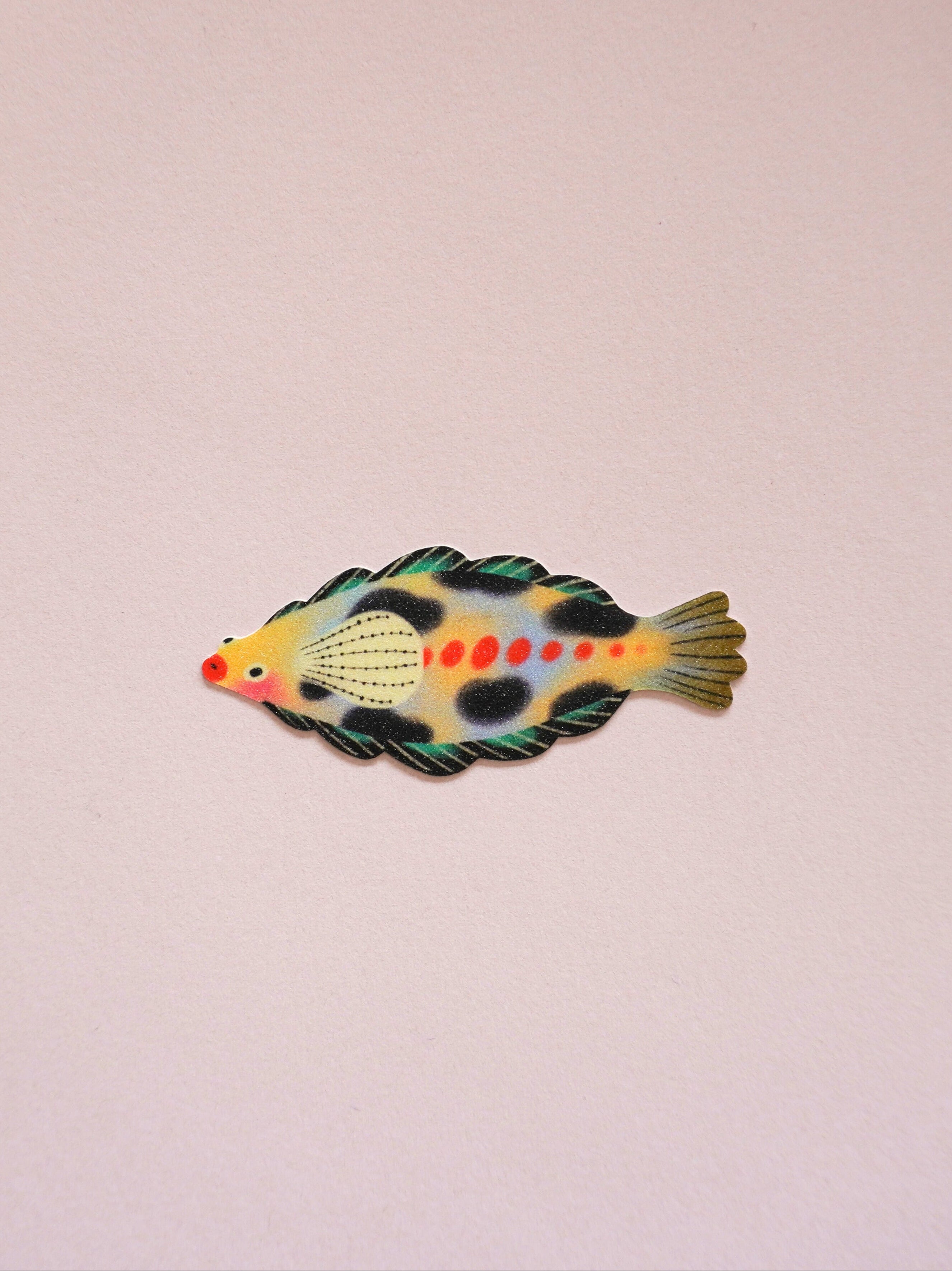 glittery fish sticker
