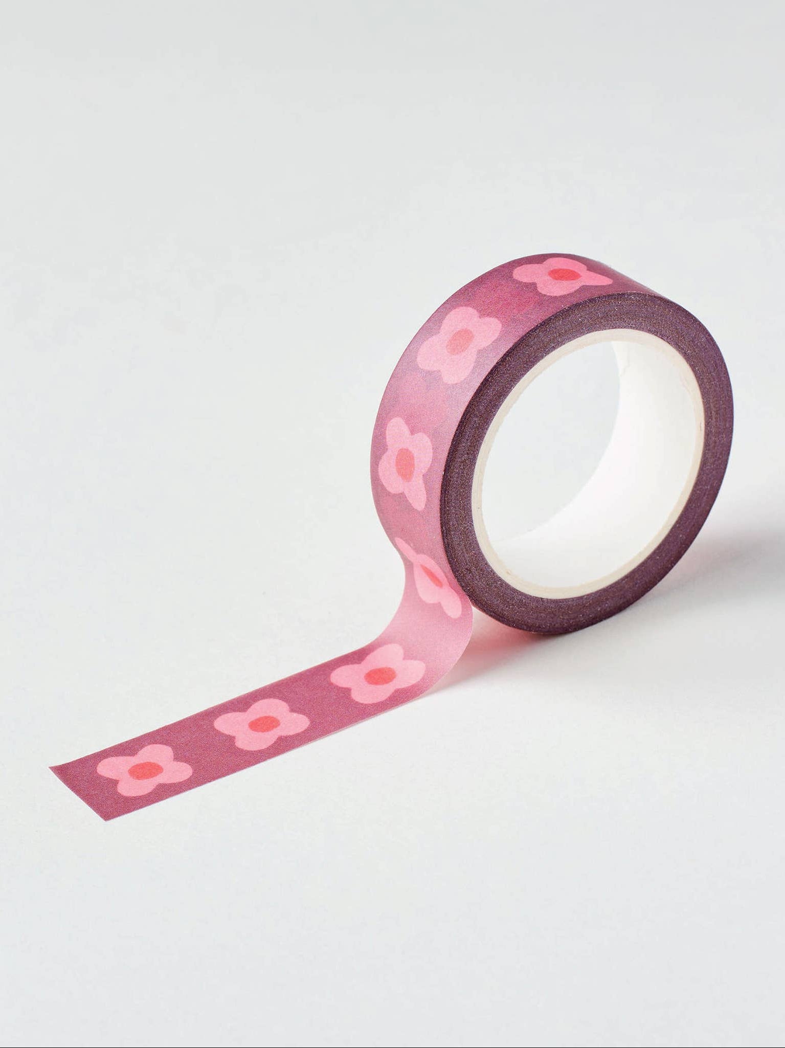 pink block flower washi tape