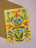 cream floral arrangement - greeting card