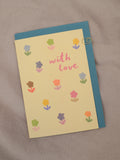 with love floral greetings card