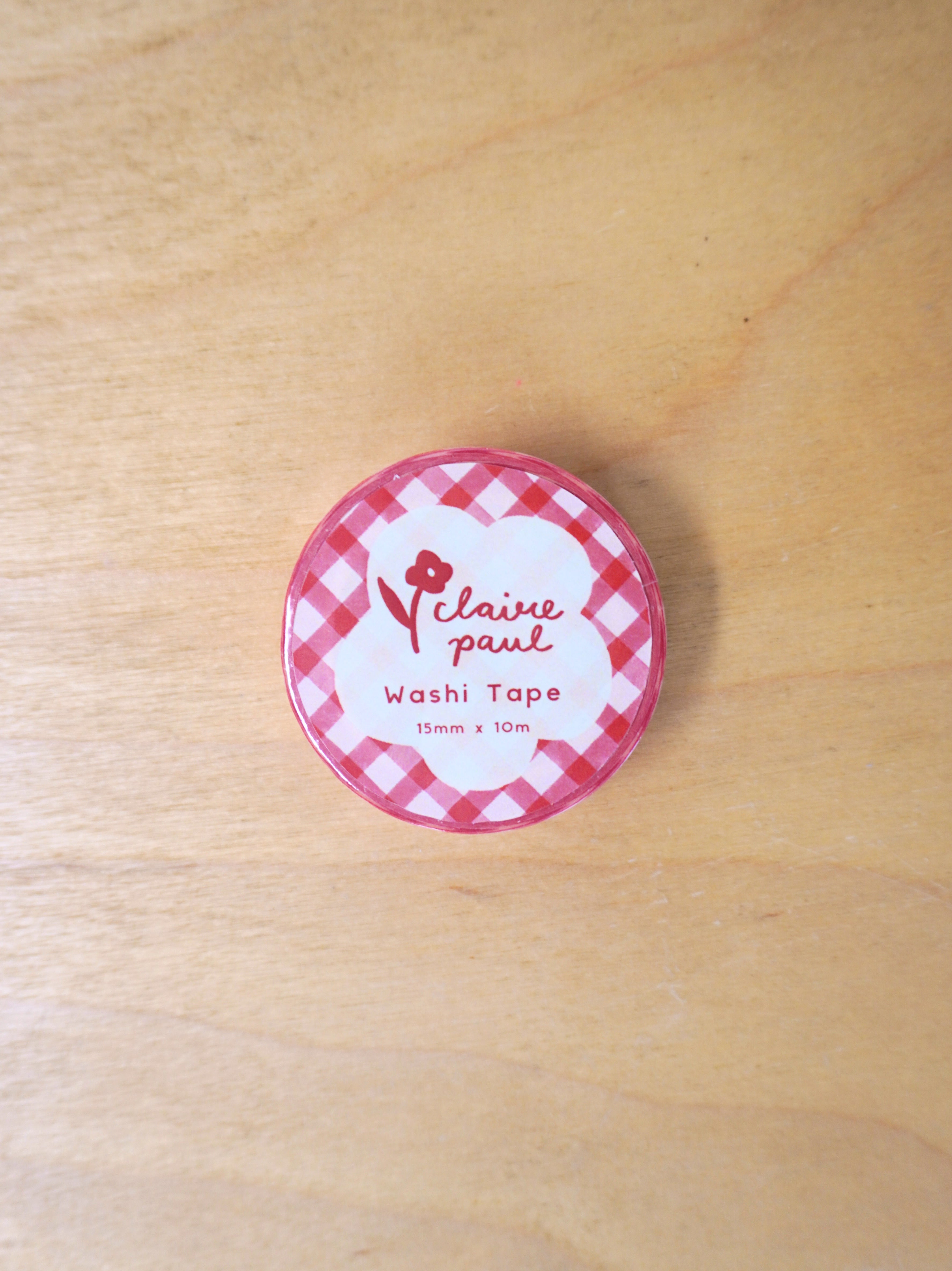 red gingham washi tape