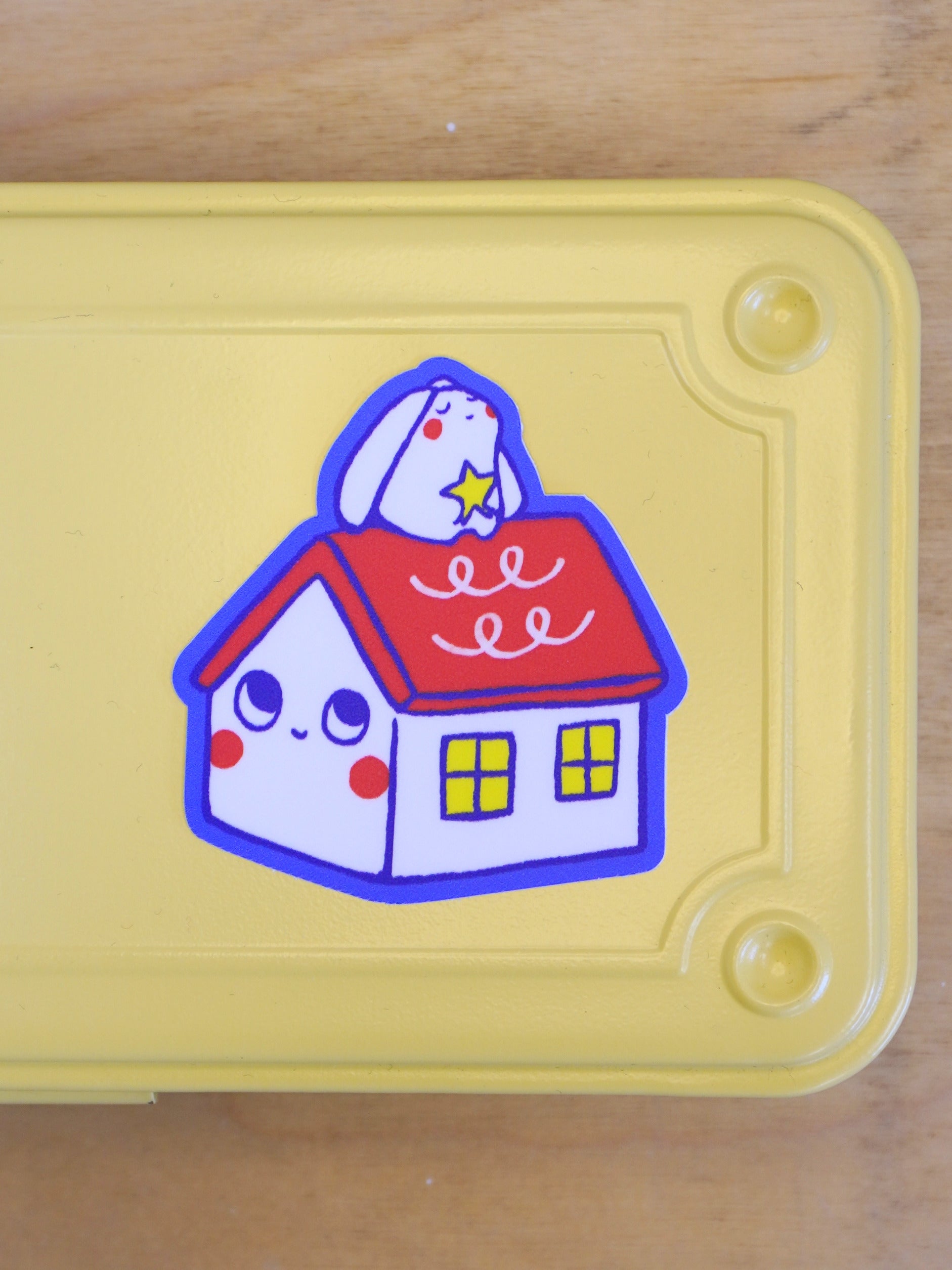 bunny house sticker