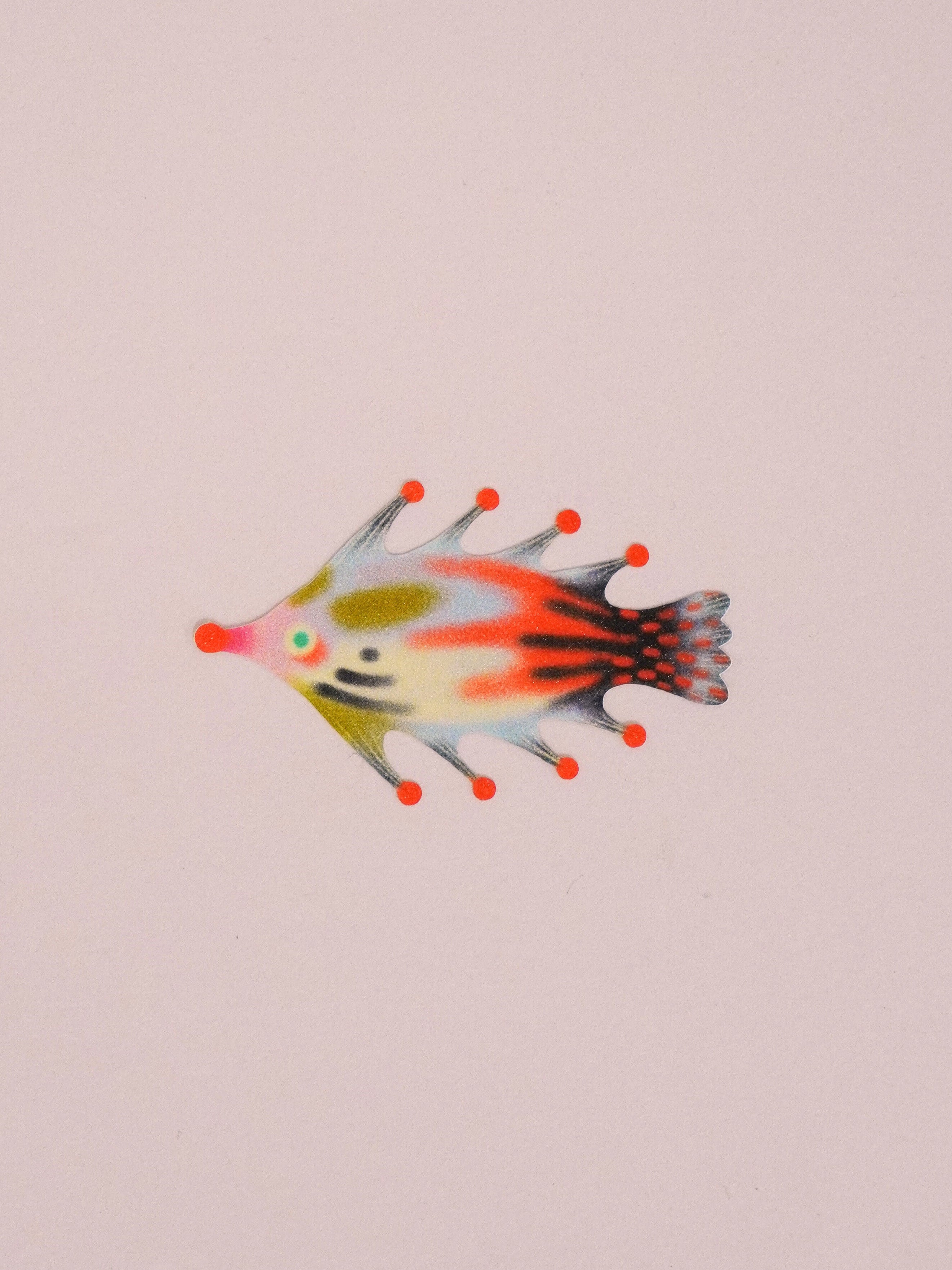 glittery fish sticker