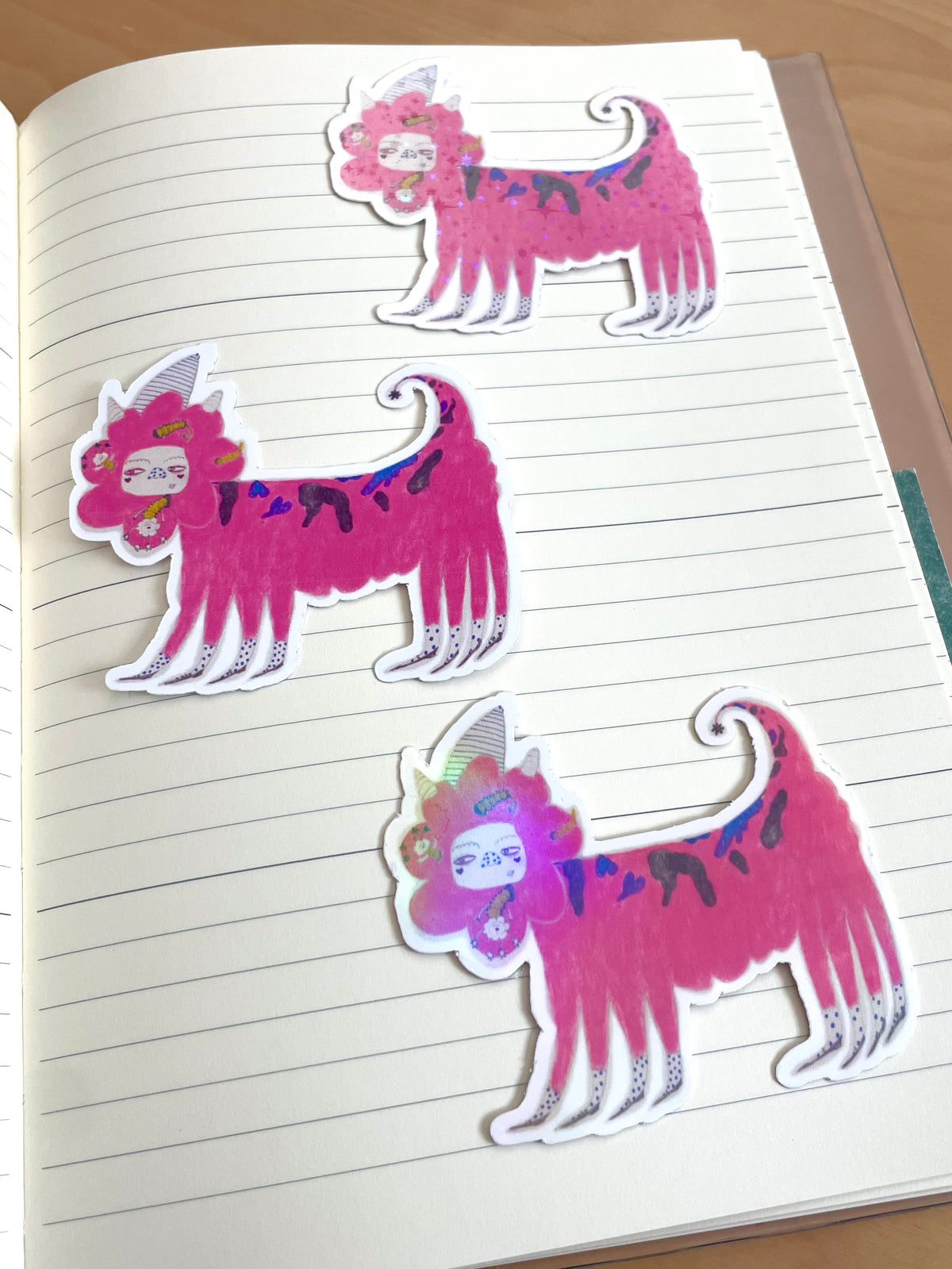 キラキラした魚のステッカー
