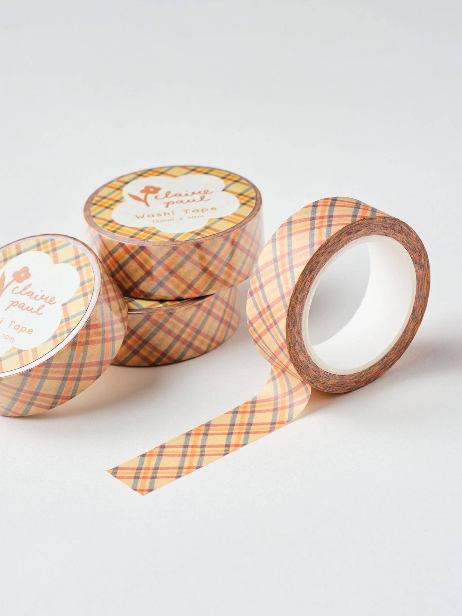yellow check washi tape