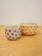 polka dot matcha bowl