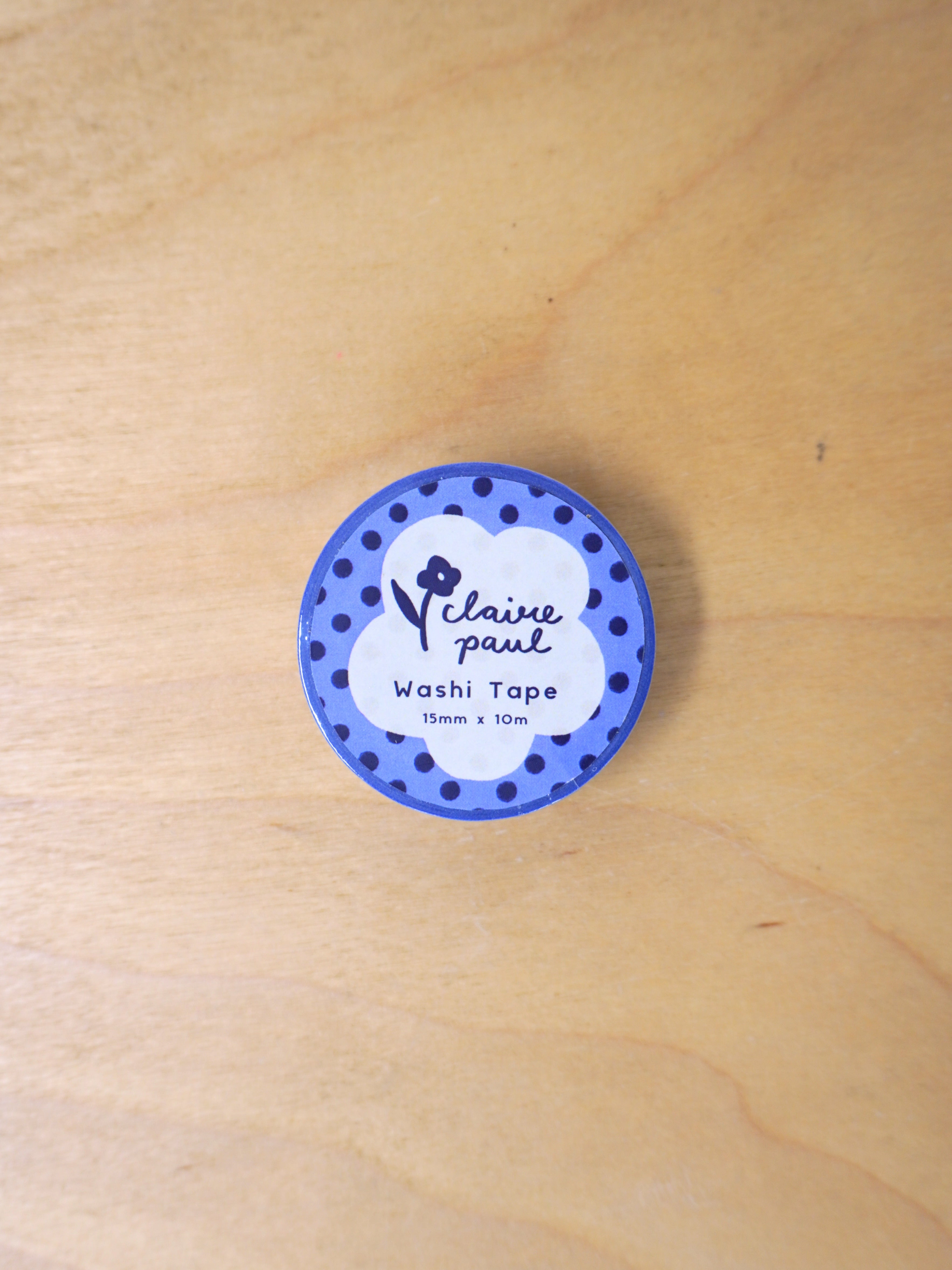 blue polka dot washi tape