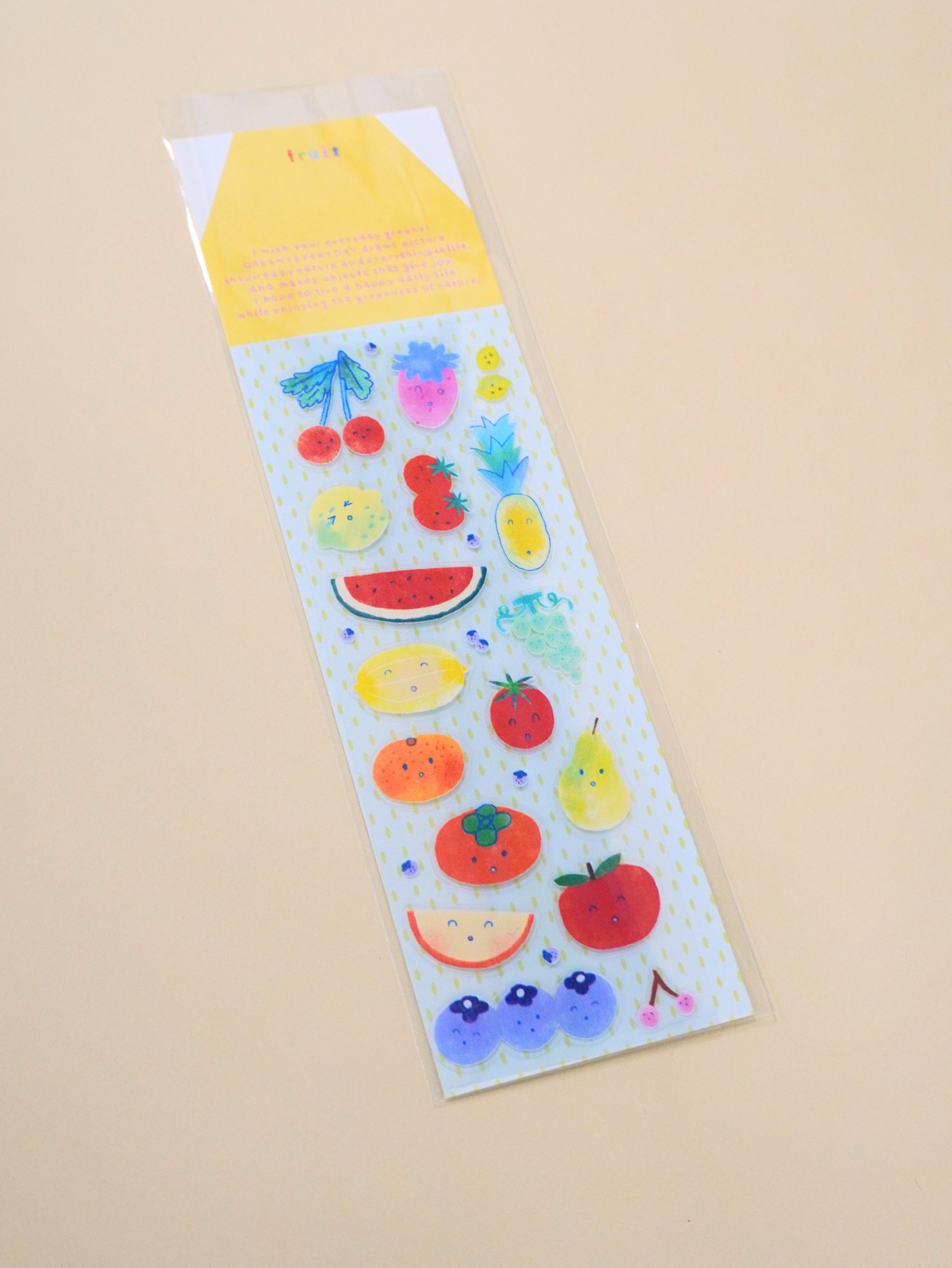 fruit sticker sheet