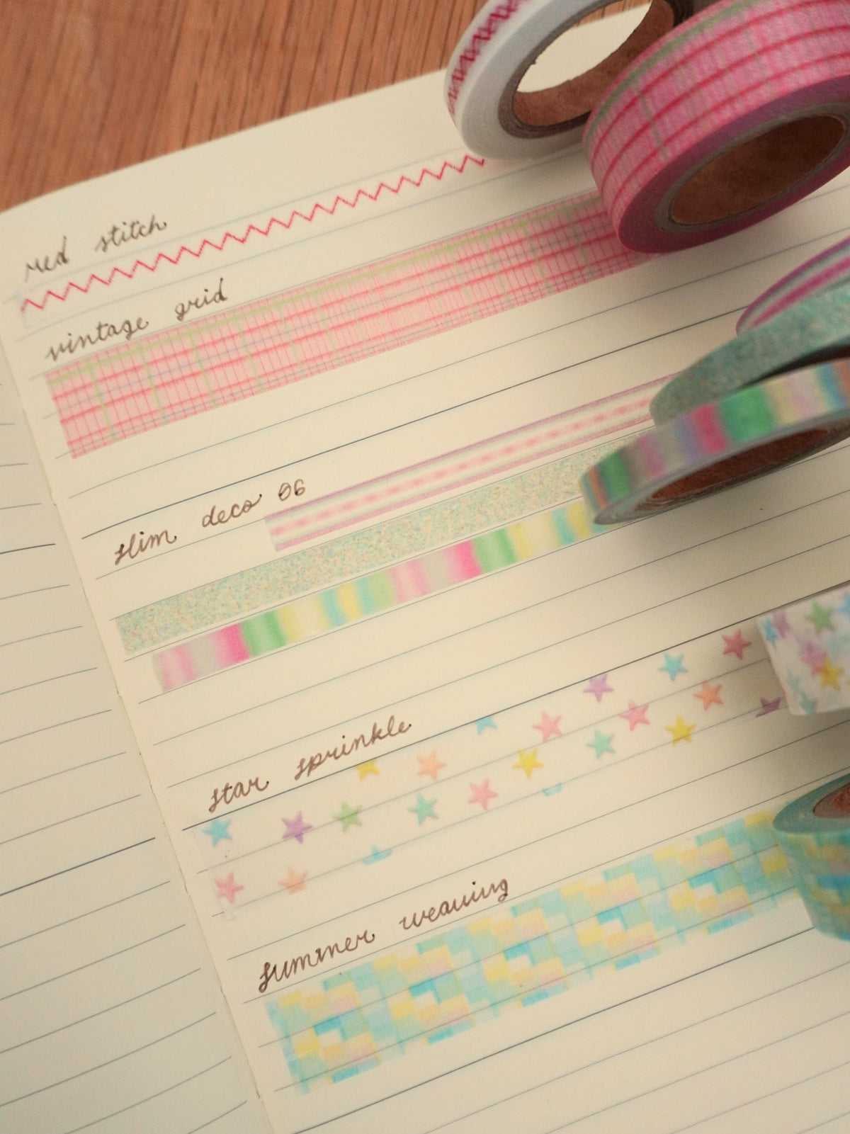 red stitch washi tape