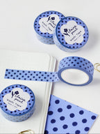 blue polka dot washi tape