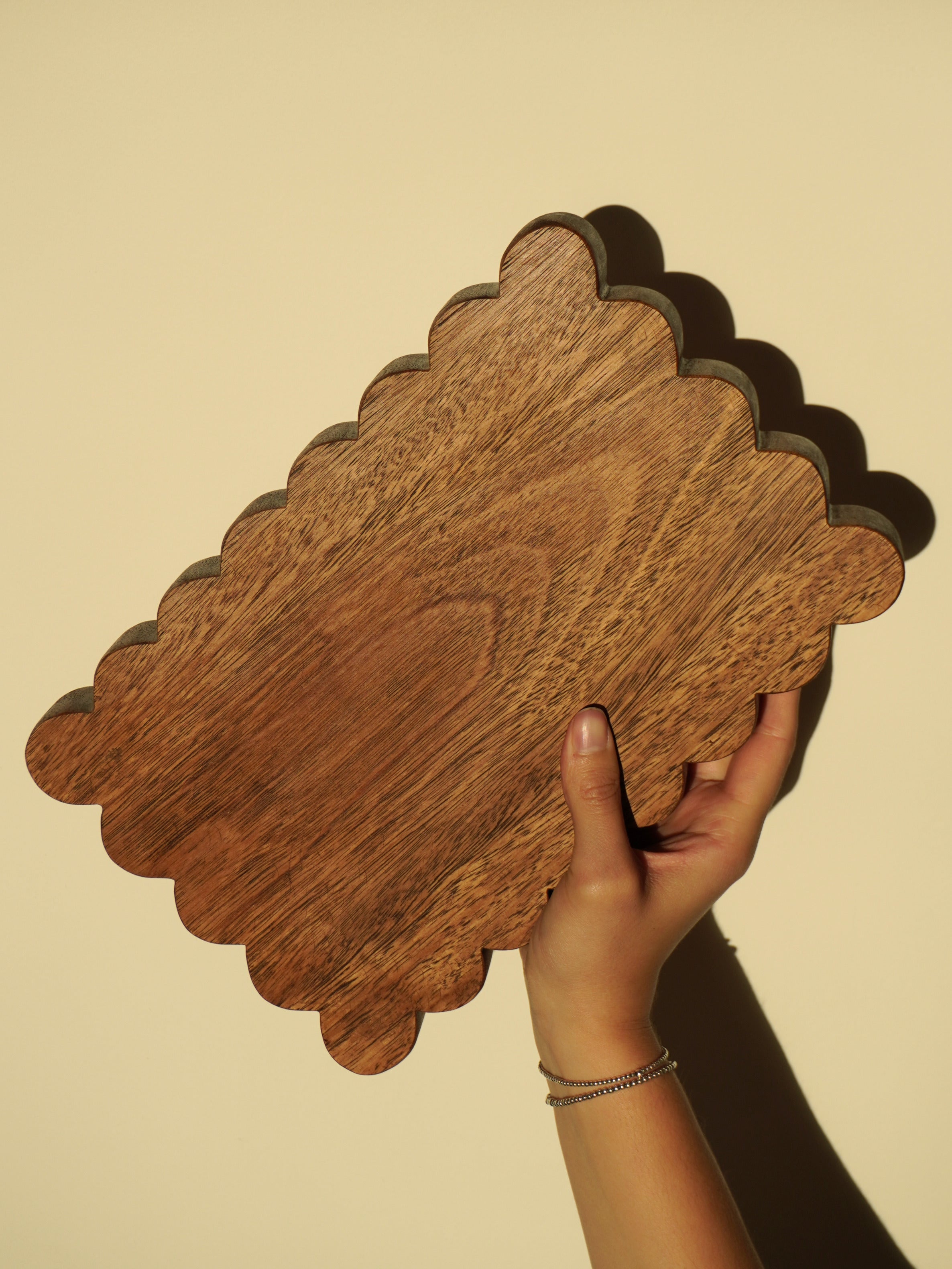 rectangular scallop chopping board