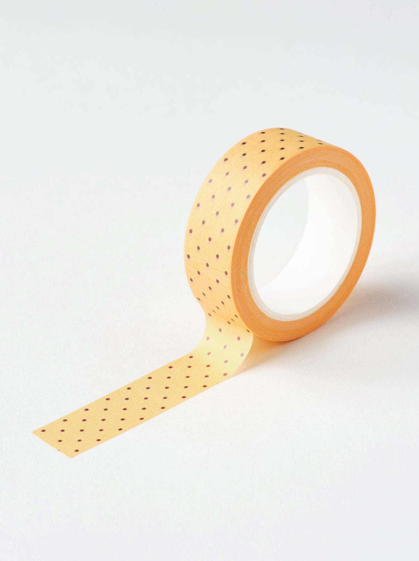 yellow & brown polka dots washi tape