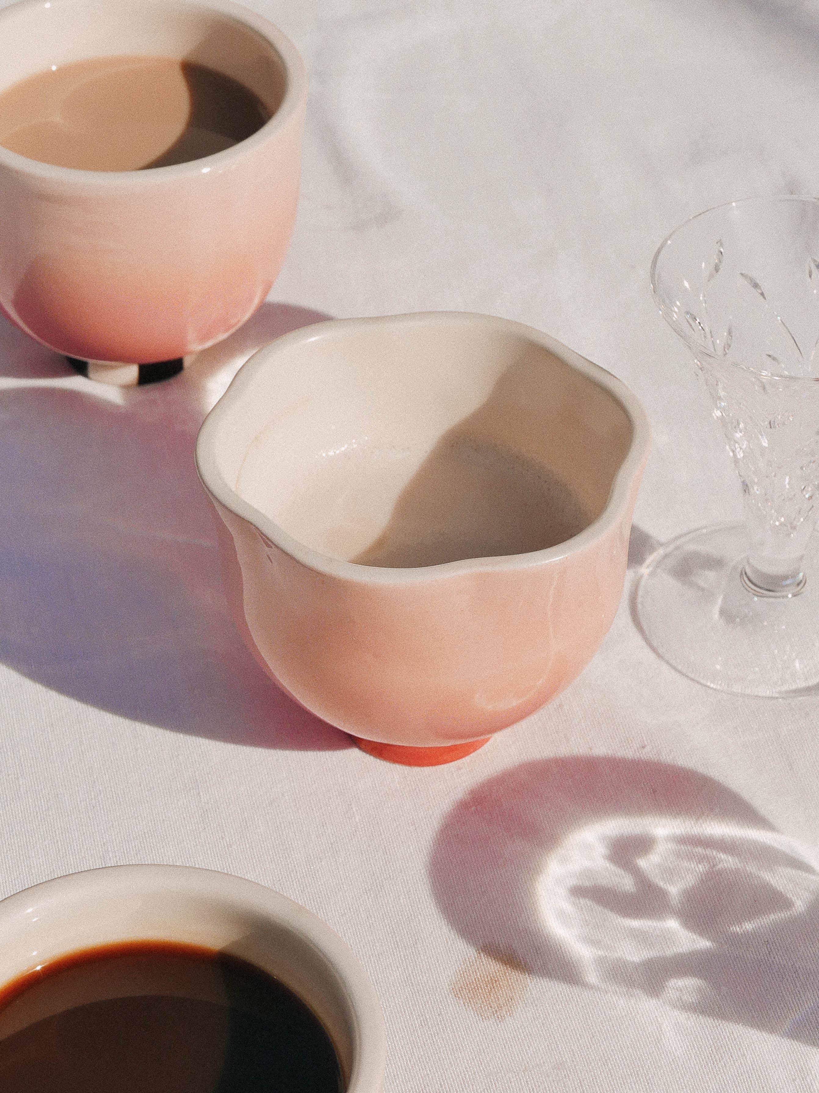 flower mug - pink/cream (150ml)