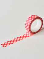 red gingham washi tape