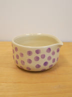 polka dot matcha bowl