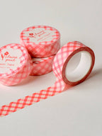 red gingham washi tape