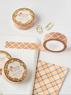 yellow check washi tape