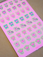 spa animals sticker sheet