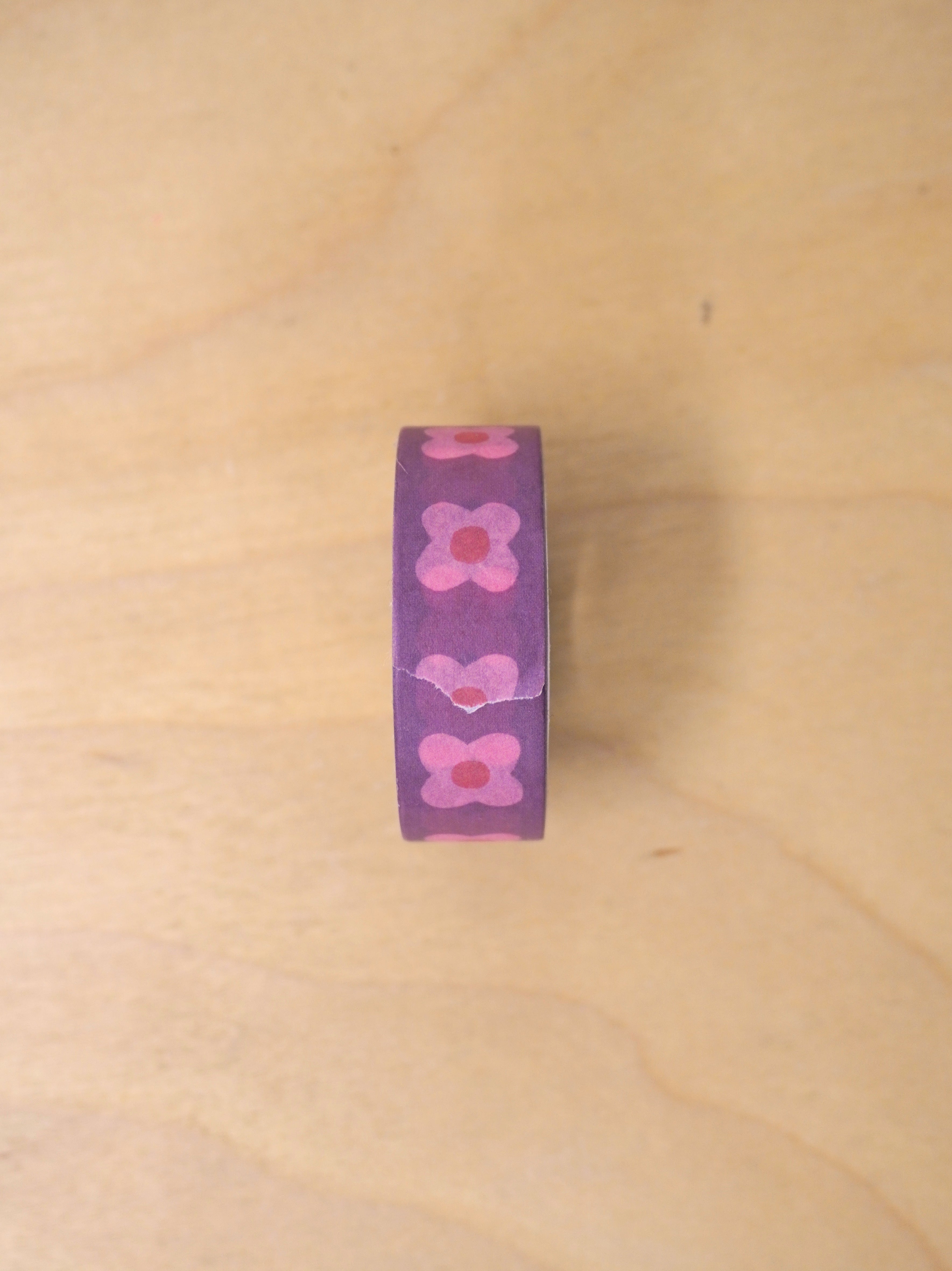 pink block flower washi tape