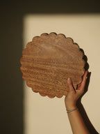 round scallop chopping board