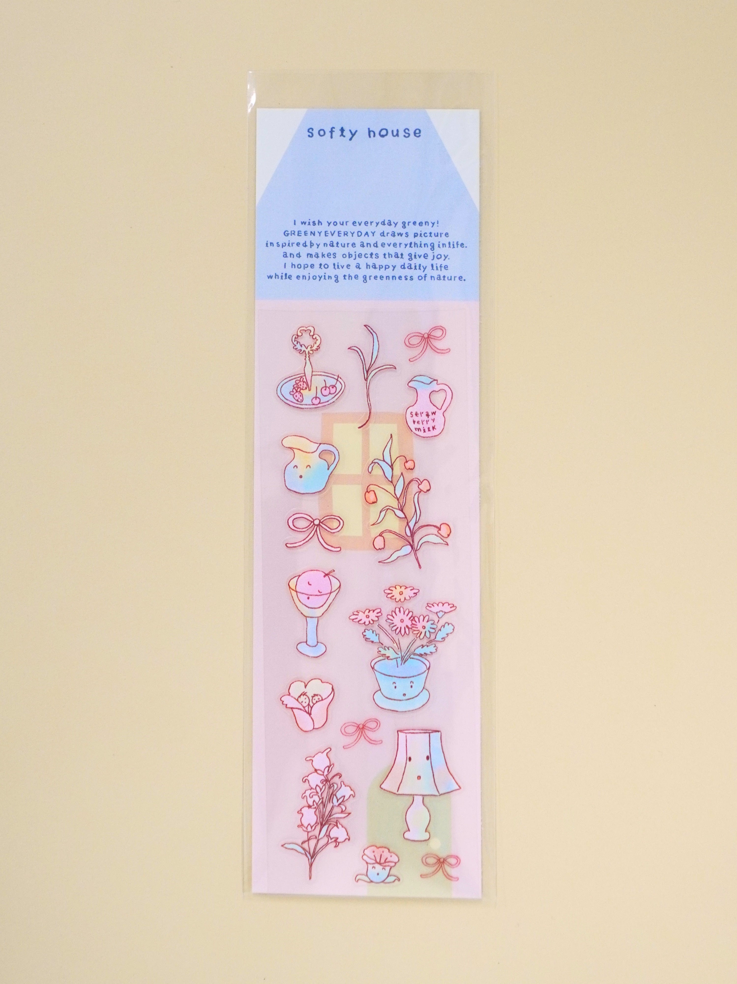 softy house sticker sheet