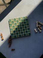 glass tiled chessboard