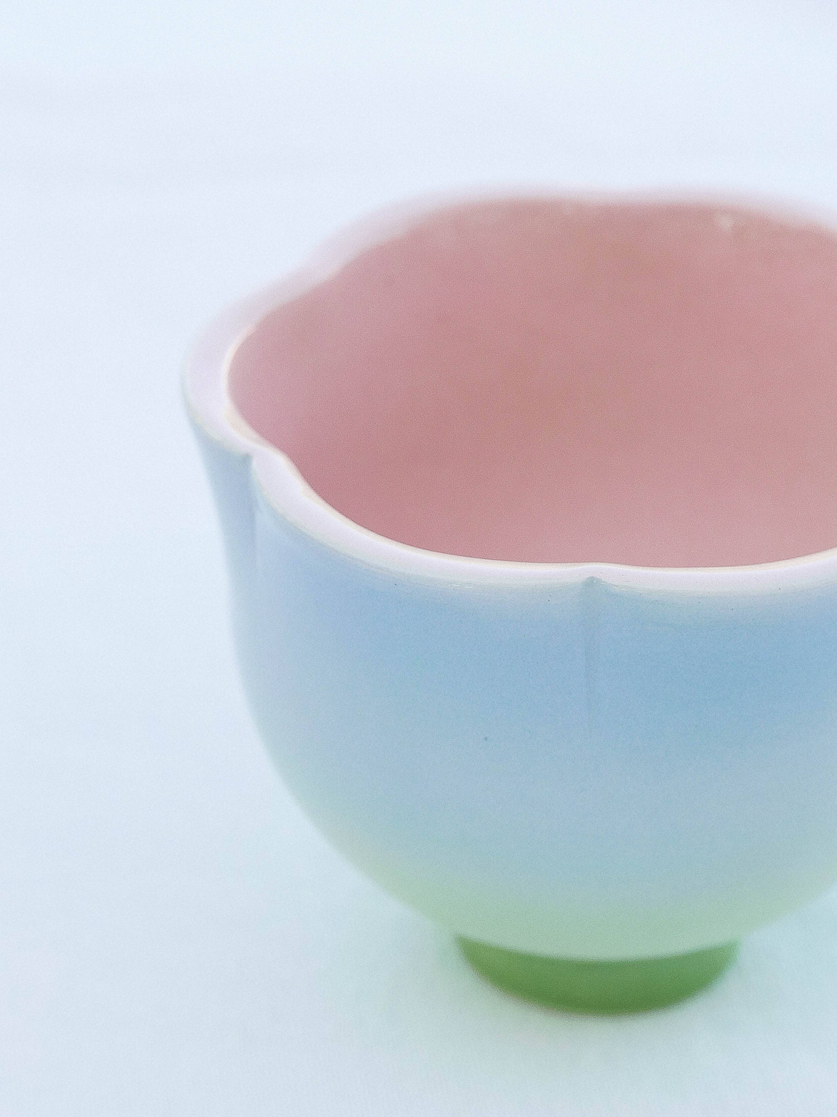 flower mug - blue/green/pink (150ml)