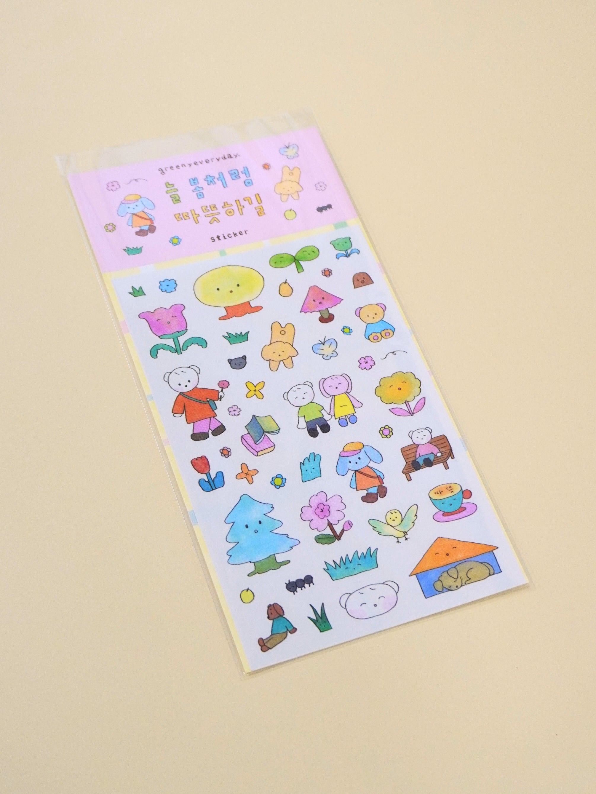 always be warm like spring sticker sheet