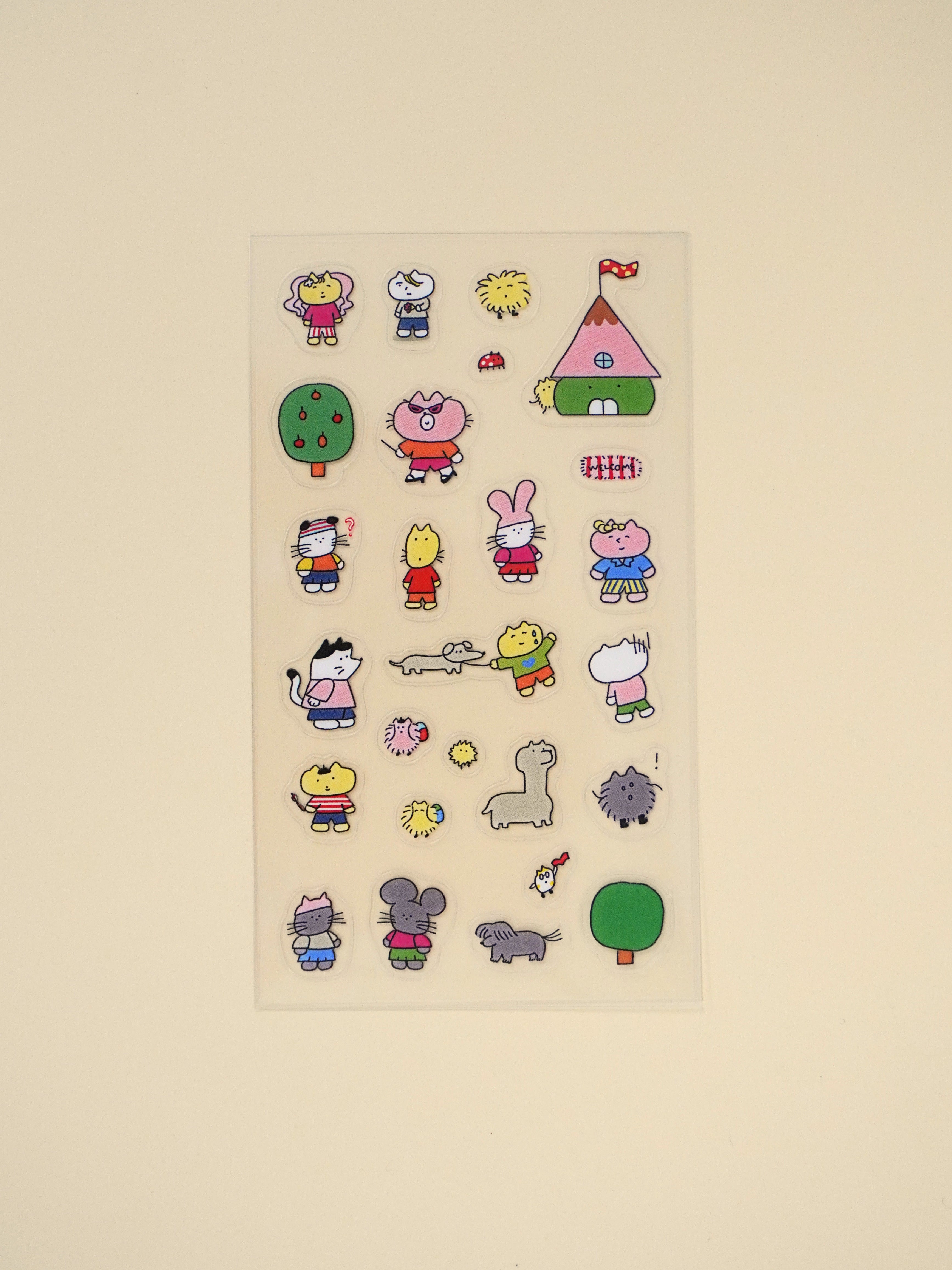 sweet village sticker sheet
