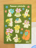 flower parade sticker sheet
