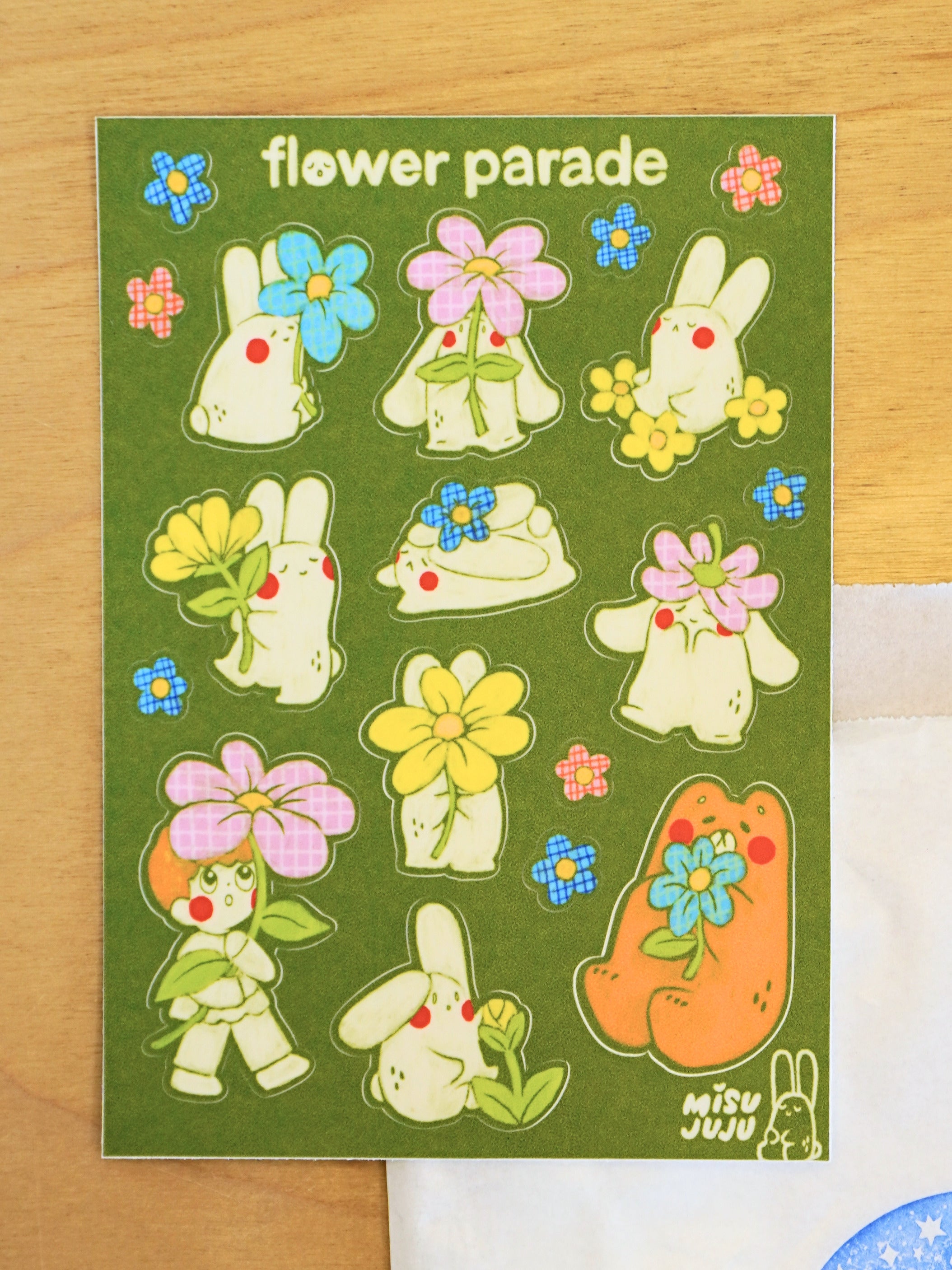 flower parade sticker sheet