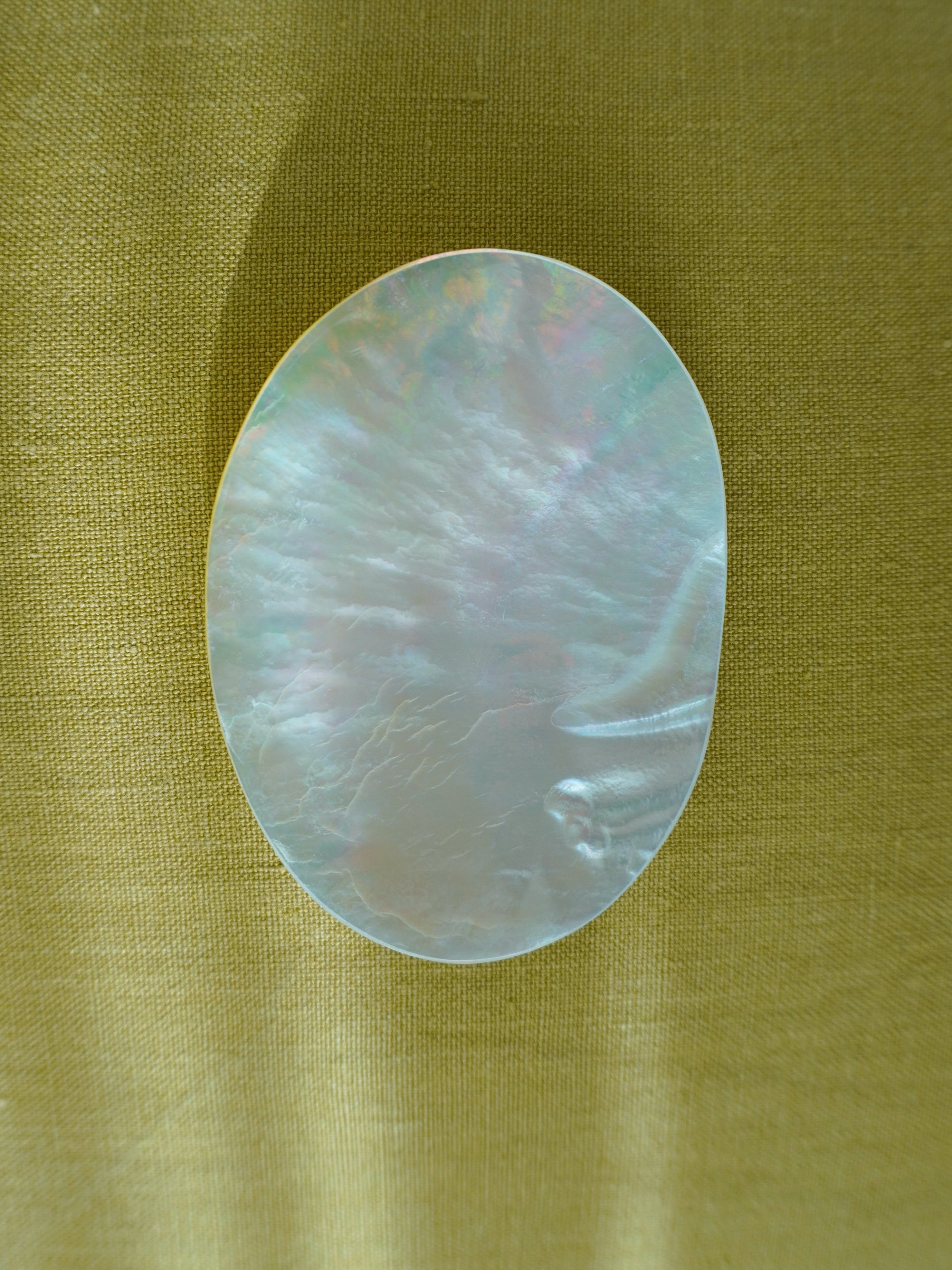 oval shaped mother of pearl dish