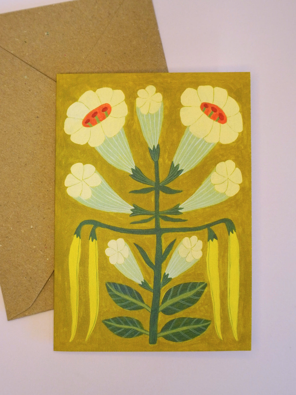 whimsical flowers 2 - greetings card
