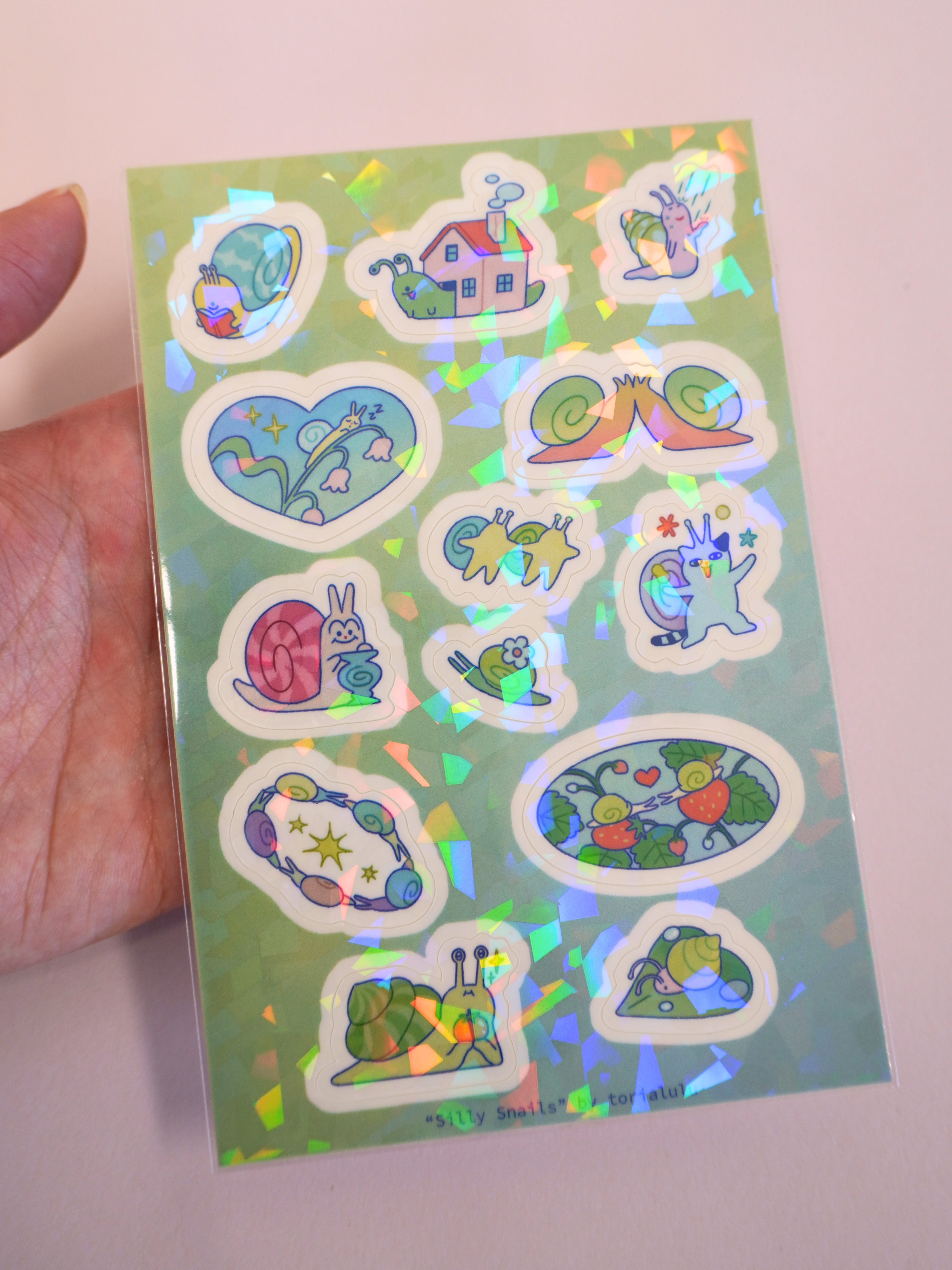 snail sticker sheet