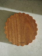 round scallop chopping board