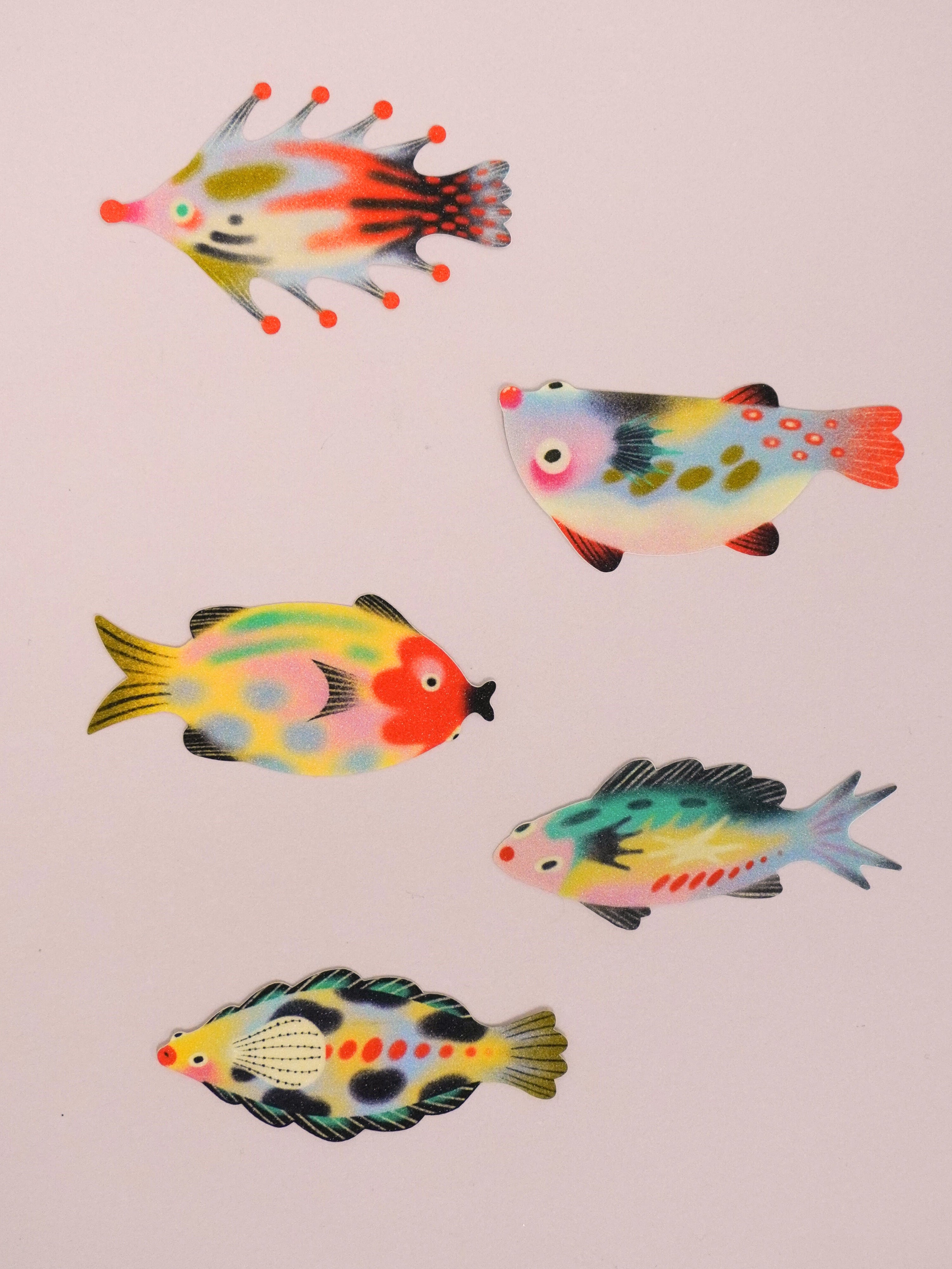 glittery fish sticker