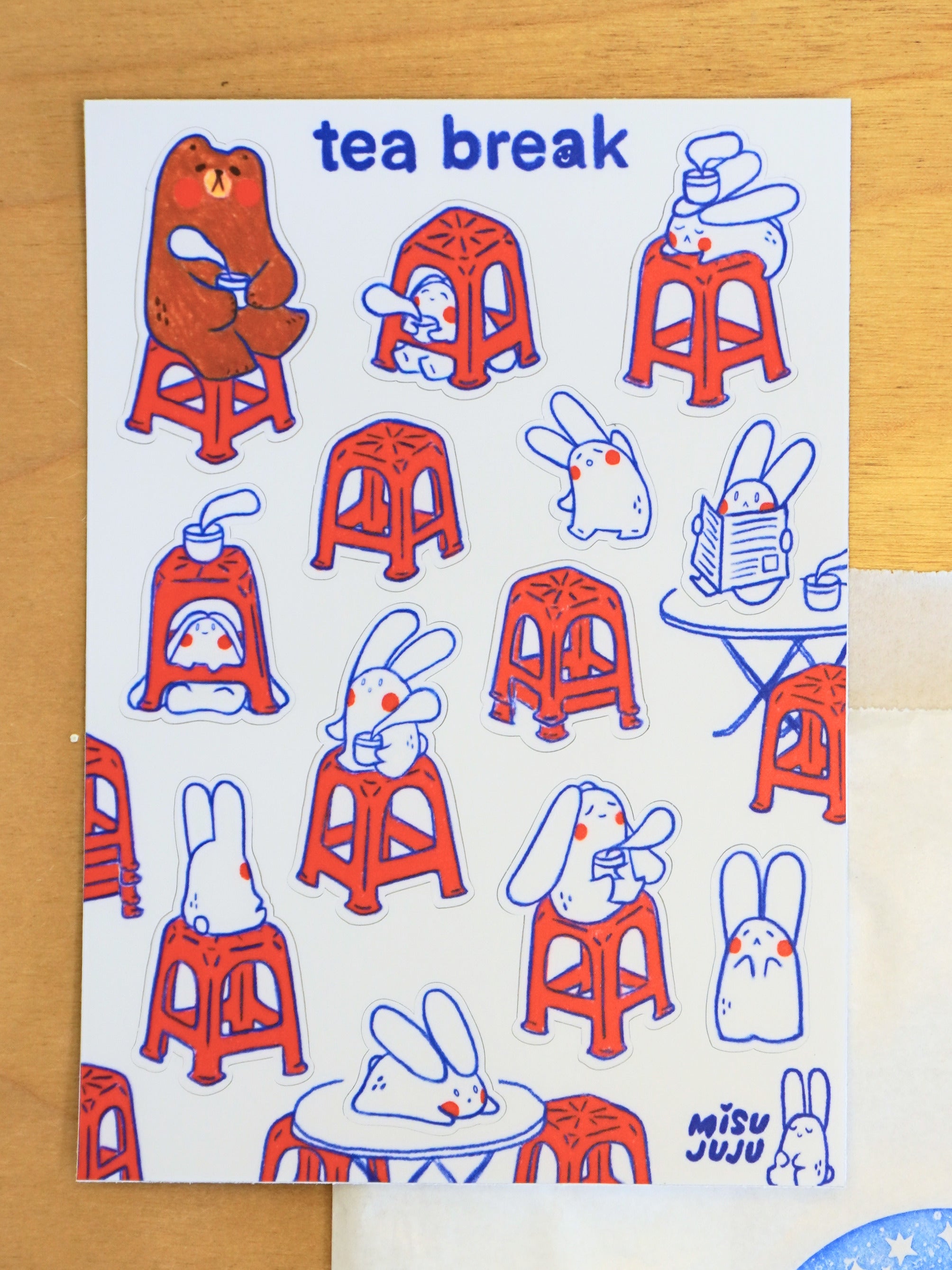 tea break sticker sheet