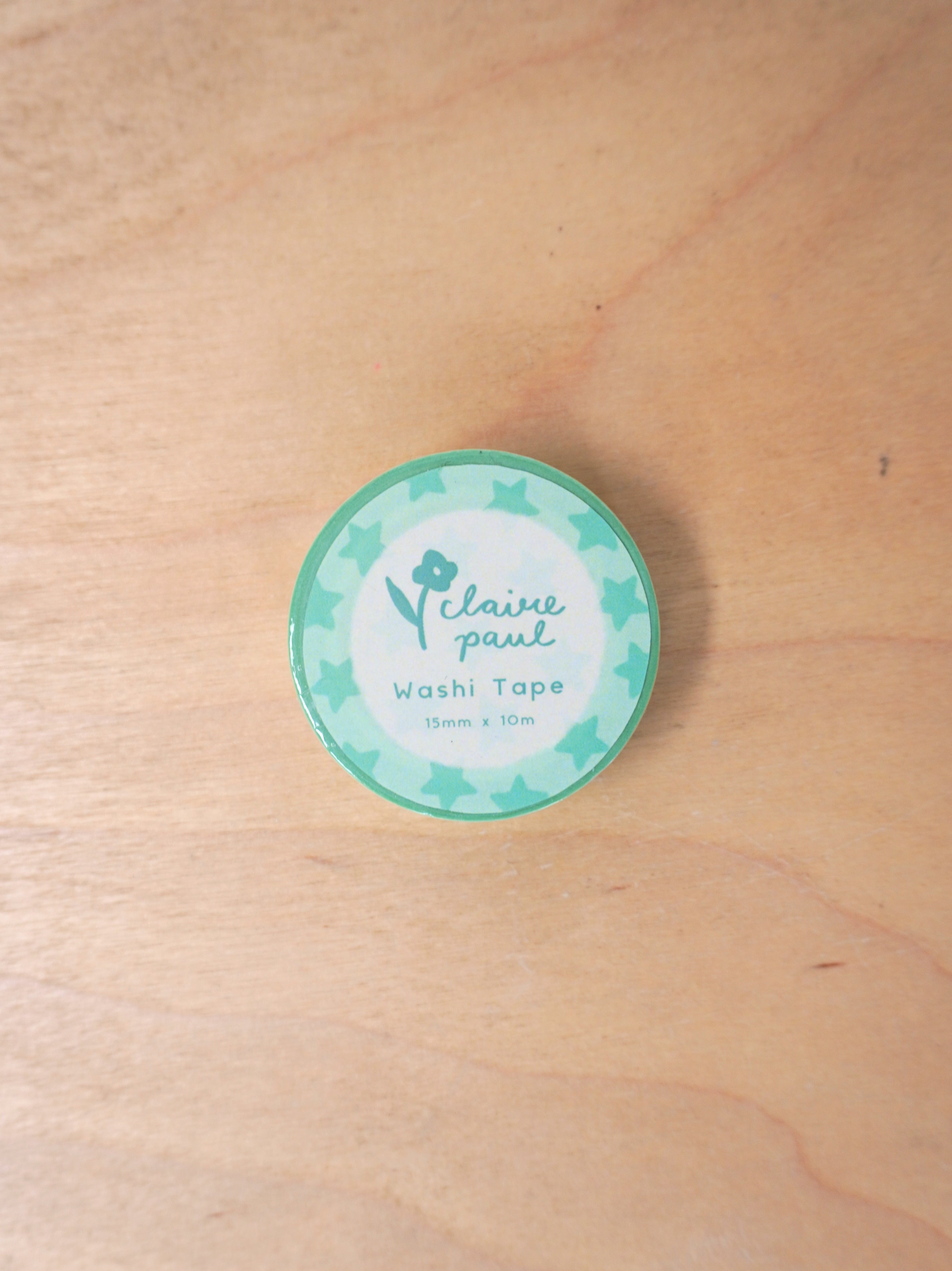 green stars washi tape