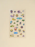 lazy village sticker sheet