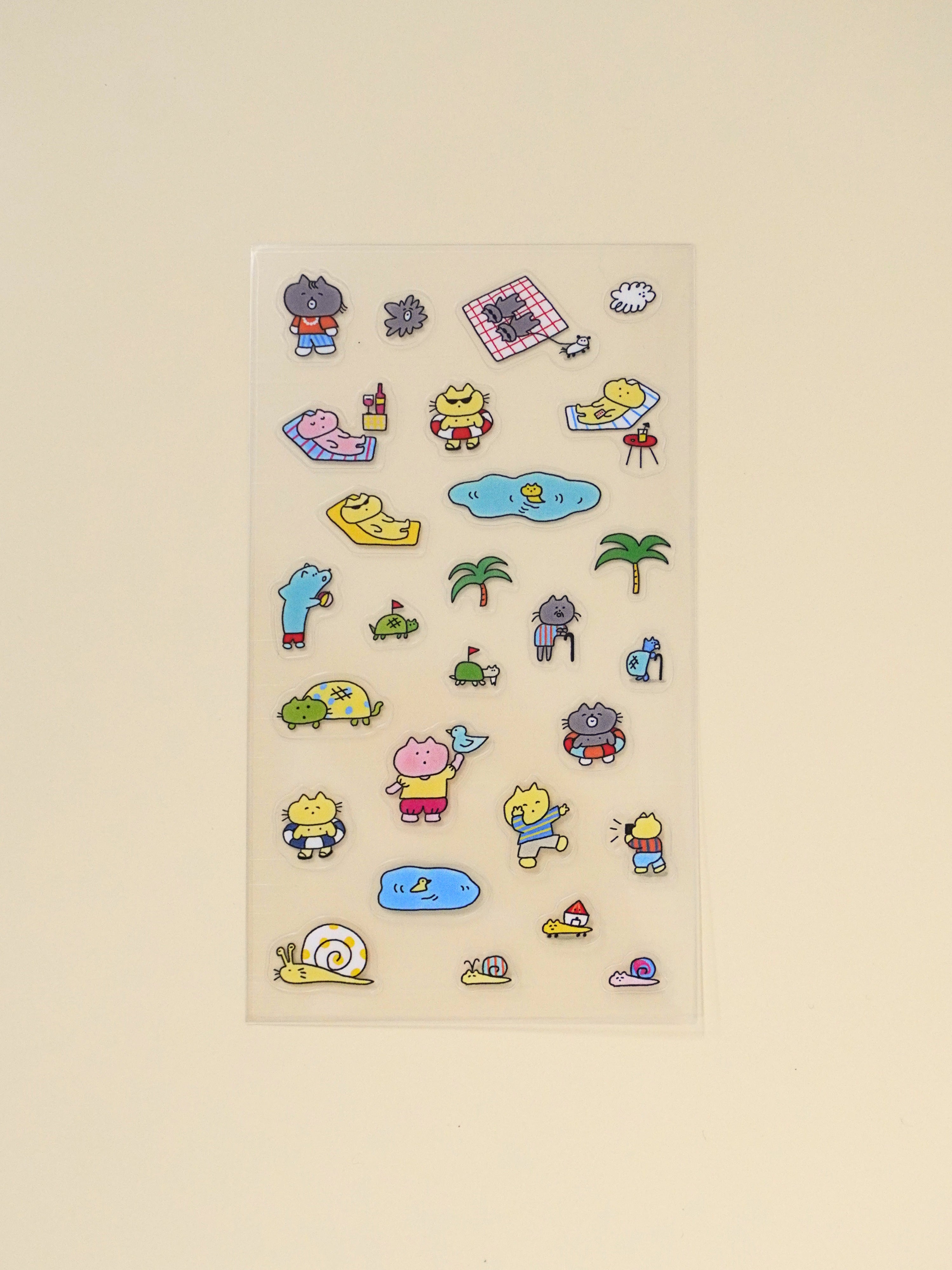 lazy village sticker sheet