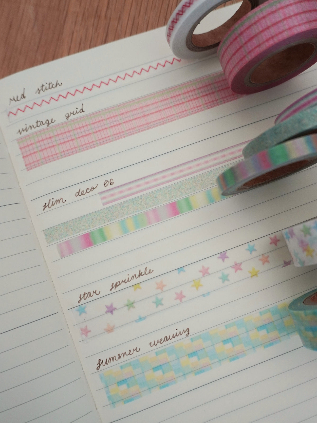 summer weaving washi tape