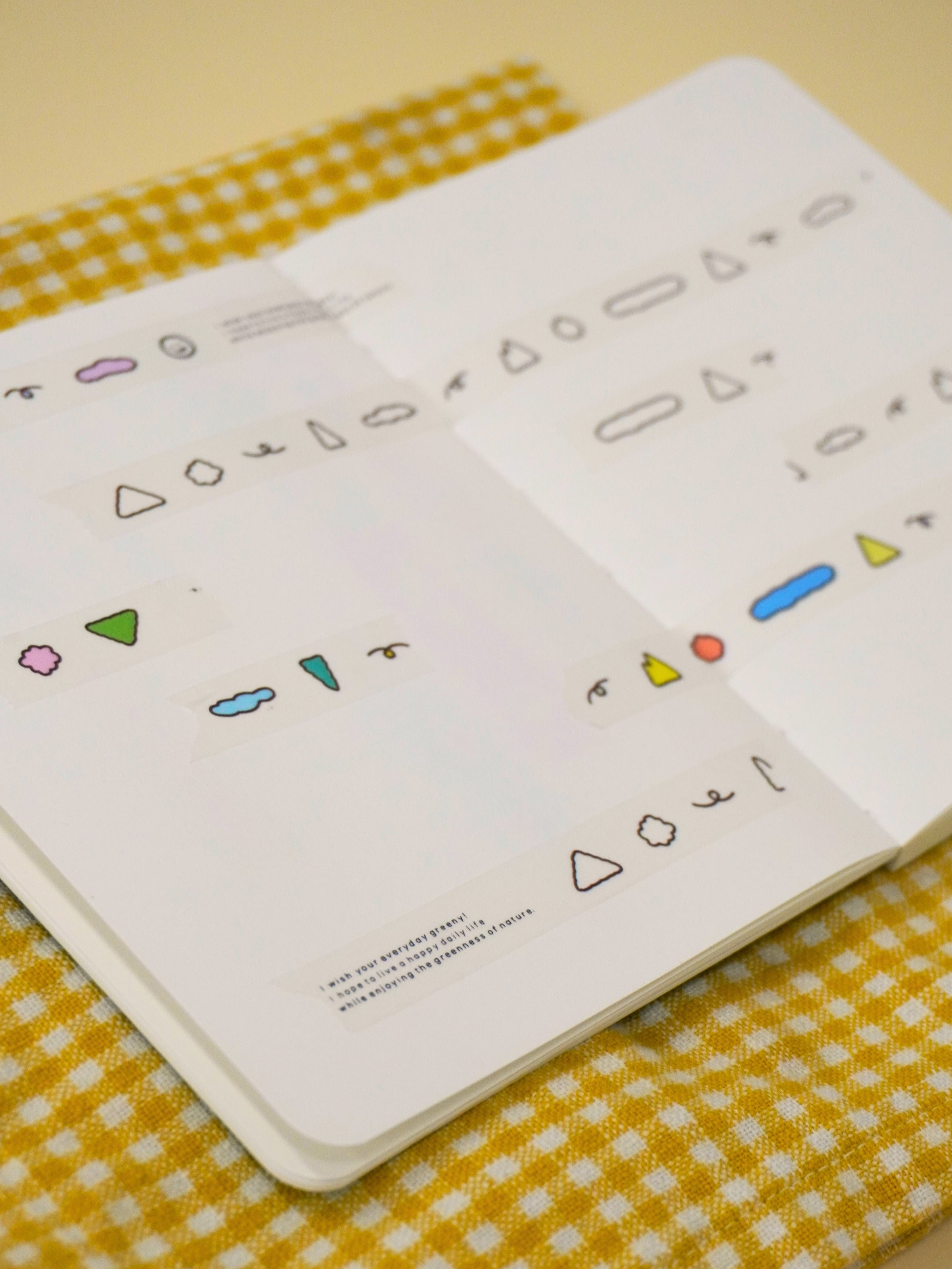 greeny shapes washi tape