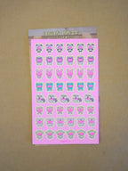 spa animals sticker sheet