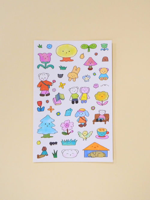 always be warm like spring sticker sheet