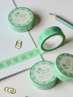 green stars washi tape