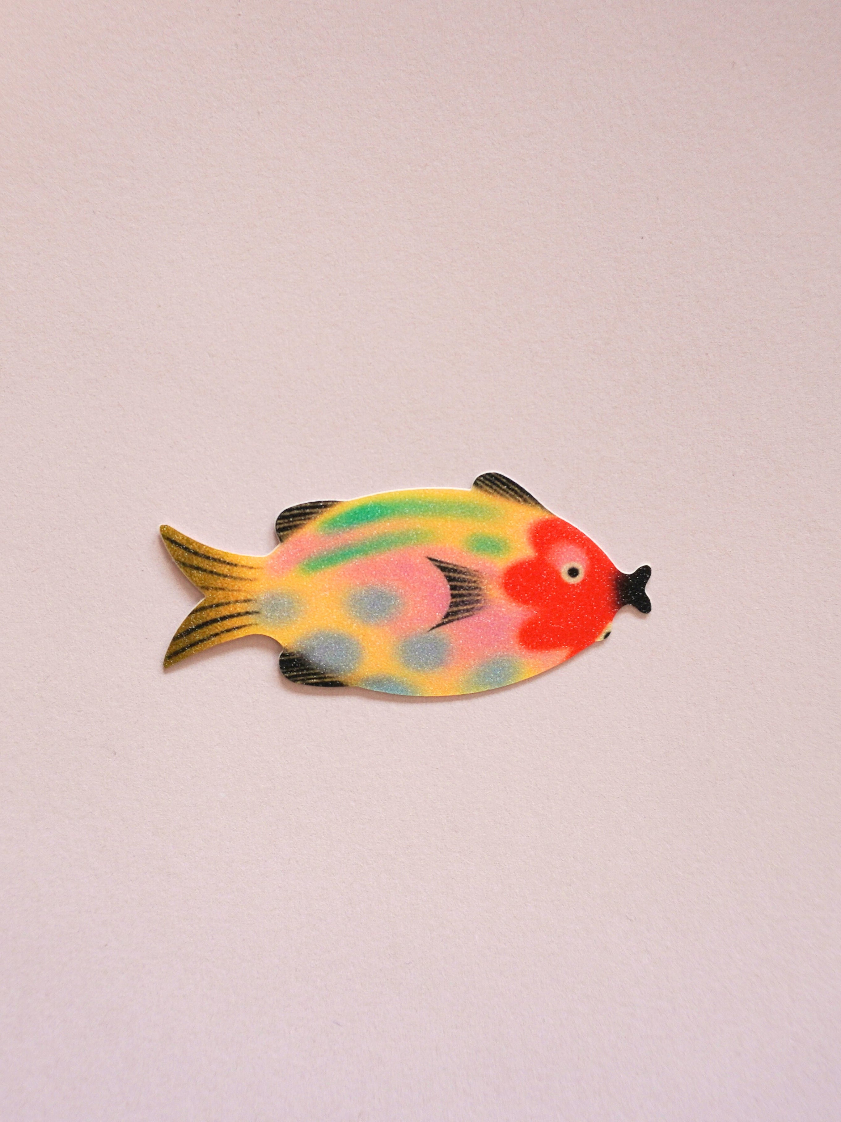 glittery fish sticker